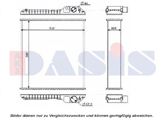 AKS DASIS radiatorius, variklio aušinimas 440592N